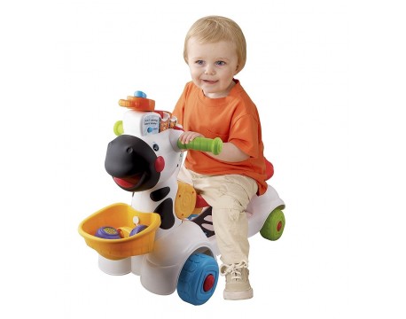 Зебра Vtech 3 в 1 (штовхачі, машинка, самокат)