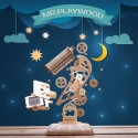 Деревянный 3D конструктор “Микроскоп” Mr. Playwood