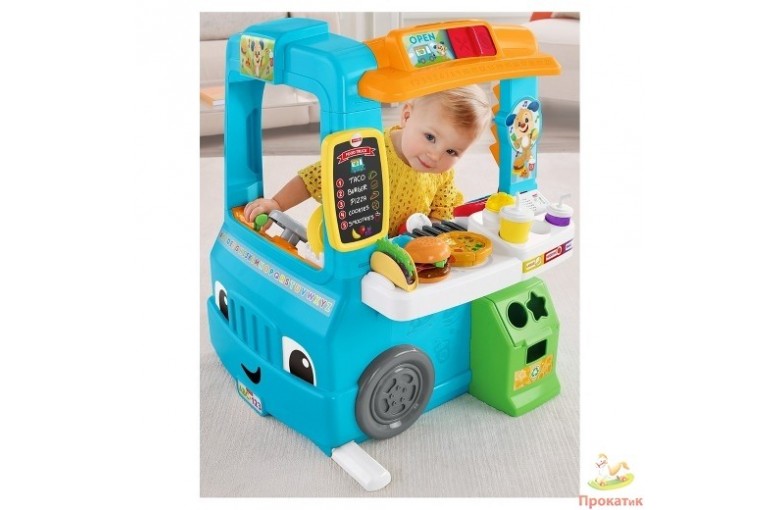 Интерактивный двухсторонний Автобус-кухня-магазин Fisher-Price Food Truck